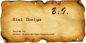 Biel Ibolya névjegykártya